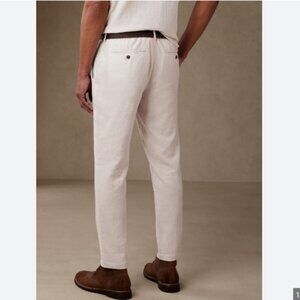 Banana Republic Transition Cream Athletic Linen-Blend EWaist Pant Size 34W 30L